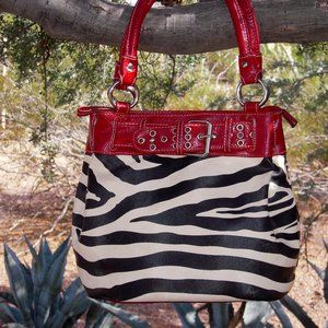 SOLD !   Zebra-Print High Fashion Handbag